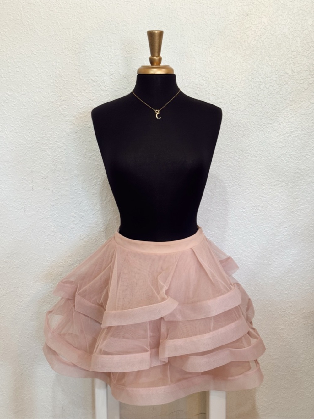 Speechless Blush Layered Skater Skirt